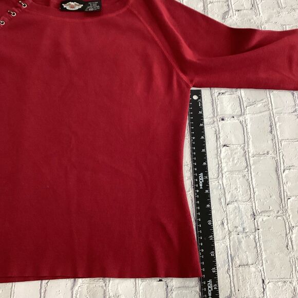 Harley-Davidson Sweater Shirt Women’s Size XL Red Pullover with Metal Design - Picture 7 of 9